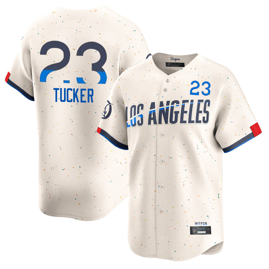 Choea LA.Dodgers #23 Kyle Tucker Player Cream City Connect Limited Home Stitched Jerseys