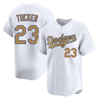 Choea LA.Dodgers #23 Kyle Tucker Player Gold Collection Limited Home Stitched Jerseys
