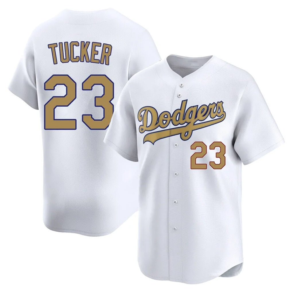 Choea LA.Dodgers #23 Kyle Tucker Player Gold Collection Limited Home Stitched Jerseys