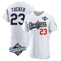 Choea LA.Dodgers #23 Kyle Tucker Player Gold White World Series 2026 Collection Stadium Limited Elite Stitched Jerseys