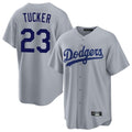 Choea LA.Dodgers #23 Kyle Tucker Player Gray Game Stitched Jerseys