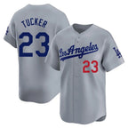 Choea LA.Dodgers #23 Kyle Tucker Player Gray Limited Home Stitched Jerseys