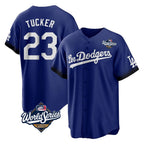 Choea LA.Dodgers #23 Kyle Tucker Player Royal World Series City Connect Home Game Stitched Jerseys
