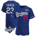Choea LA.Dodgers #23 Kyle Tucker Player Royal World Series Limited Elite Home Stitched Jerseys