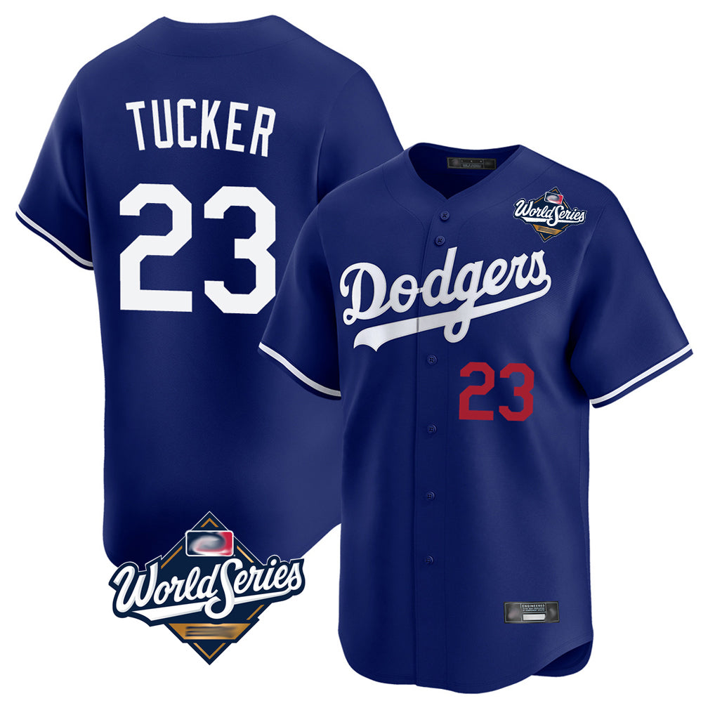 Choea LA.Dodgers #23 Kyle Tucker Player Royal World Series Limited Home Stitched Jerseys