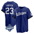 Choea LA.Dodgers #23 Kyle Tucker Player Royal World Series Meet City Connect Home Game Stitched Jerseys