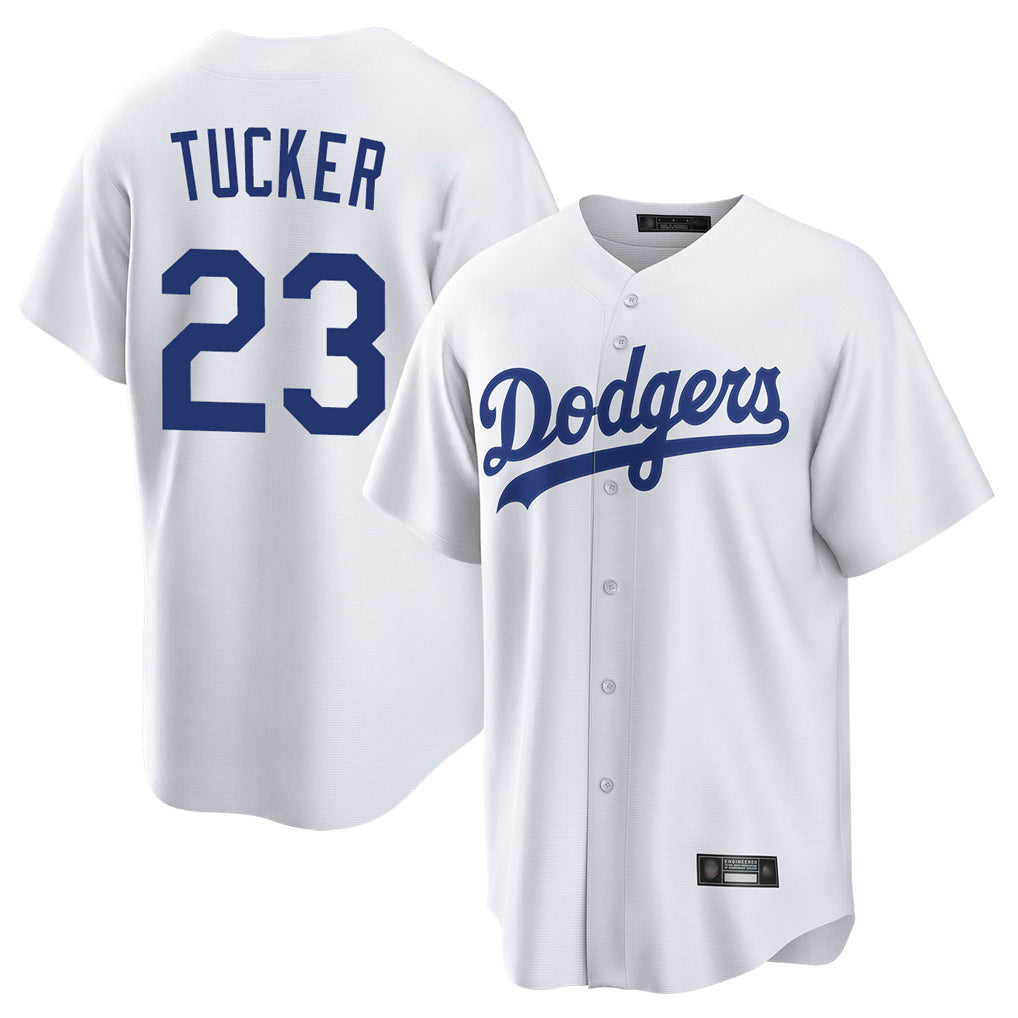 Choea LA.Dodgers #23 Kyle Tucker Player White Game Home Stitched Jerseys