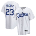Choea LA.Dodgers #23 Kyle Tucker Player White Game Home Stitched Jerseys