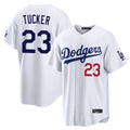 Choea LA.Dodgers #23 Kyle Tucker Player White Home Game Stitched Jerseys
