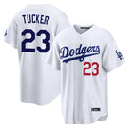 Choea LA.Dodgers #23 Kyle Tucker Player White Home Game Stitched Jerseys