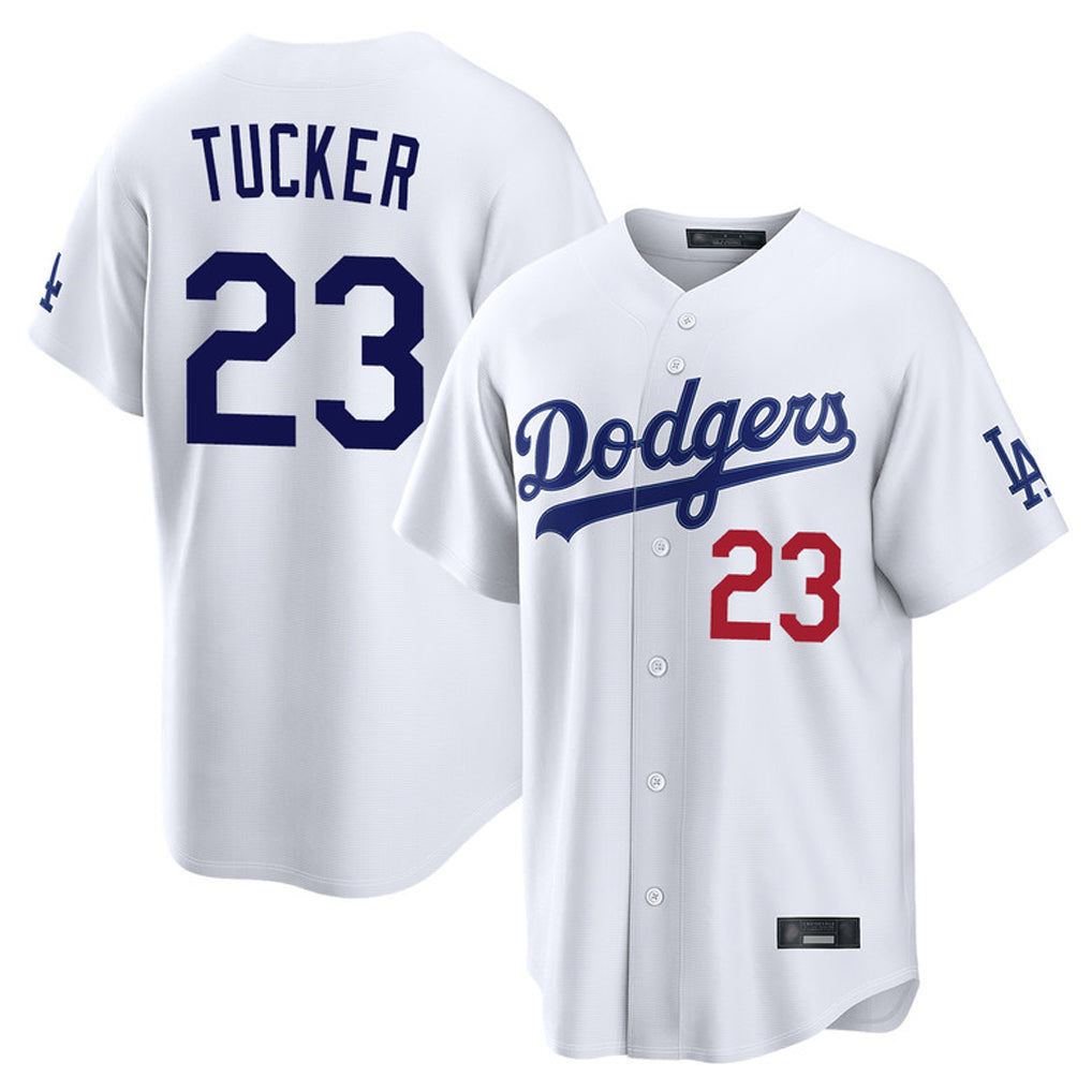 Choea LA.Dodgers #23 Kyle Tucker Player White Home Game Stitched Jerseys