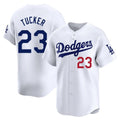 Choea LA.Dodgers #23 Kyle Tucker Player White Limited Home Stitched Jerseys