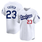 Choea LA.Dodgers #23 Kyle Tucker Player White Limited Home Stitched Jerseys
