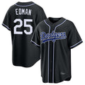 Choea LA.Dodgers #25 Tommy Edman Player Black Carbon Limited Home Stitched Jerseys