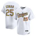 Choea LA.Dodgers #25 Tommy Edman Player Gold Collection Limited Home Stitched Jerseys