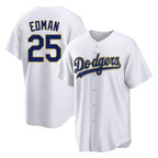 Choea LA.Dodgers #25 Tommy Edman Player Gold White 2026 Collection Stadium Game Stitched Jerseys