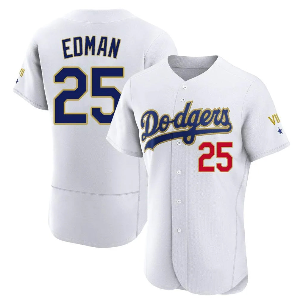 Choea LA.Dodgers #25 Tommy Edman Player Gold White 2026 Collection Stadium Limited Elite Stitched Jerseys