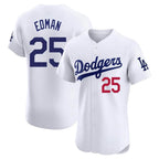 Choea LA.Dodgers #25 Tommy Edman Player Gold White Limited Elite Home Stitched Jerseys