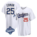 Choea LA.Dodgers #25 Tommy Edman Player Gold White World Series Meet 2026 Collection Stadium Limited Stitched Jerseys
