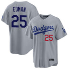 Choea LA.Dodgers #25 Tommy Edman Player Gray Game Limited Home Stitched Jerseys