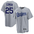 Choea LA.Dodgers #25 Tommy Edman Player Gray Game Stitched Jerseys