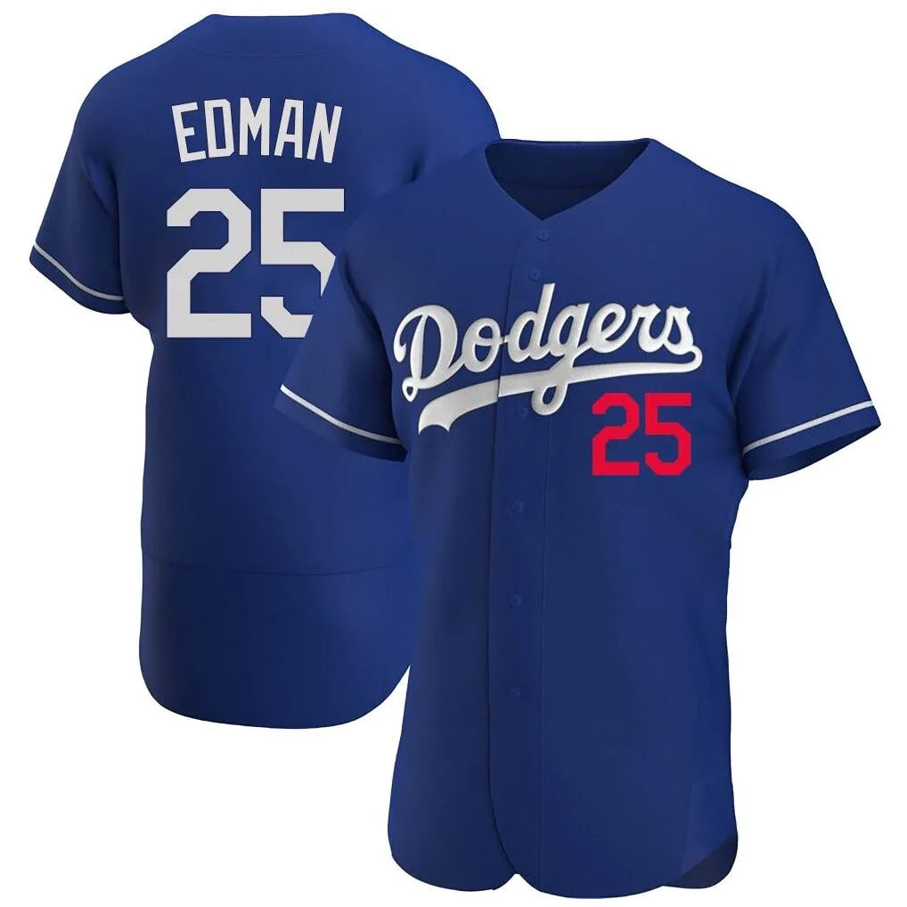 Choea LA.Dodgers #25 Tommy Edman Player Royal Limited Elite Home Stitched Jerseys