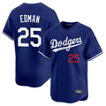 Choea LA.Dodgers #25 Tommy Edman Player Royal Limited Home Stitched Jerseys