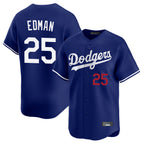 Choea LA.Dodgers #25 Tommy Edman Player Royal Limited Home Stitched Jerseys