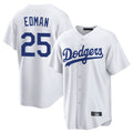 Choea LA.Dodgers #25 Tommy Edman Player White Game Home Stitched Jerseys