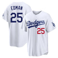 Choea LA.Dodgers #25 Tommy Edman Player White Home Game Stitched Jerseys