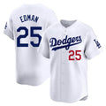 Choea LA.Dodgers #25 Tommy Edman Player White Limited Home Stitched Jerseys