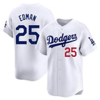 Choea LA.Dodgers #25 Tommy Edman Player White Limited Home Stitched Jerseys