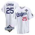 Choea LA.Dodgers #25 Tommy Edman Player White World Series Home Game Stitched Jerseys