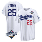 Choea LA.Dodgers #25 Tommy Edman Player White World Series Home Game Stitched Jerseys