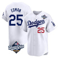 Choea LA.Dodgers #25 Tommy Edman Player White World Series Limited Home Stitched Jerseys