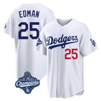 Choea LA.Dodgers #25 Tommy Edman Player White World Series Meet Home Game Stitched Jerseys