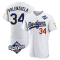 Choea LA.Dodgers #34 Fernando Valenzuela Player Gold White World Series 2026 Collection Stadium Limited Elite Stitched Jerseys