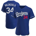 Choea LA.Dodgers #34 Fernando Valenzuela Player Royal Limited Elite Home Stitched Jerseys
