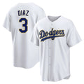 Choea LA.Dodgers #3 Edwin D¡§aaz Player Gold White 2026 Collection Stadium Game Stitched Jerseys