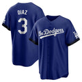 Choea LA.Dodgers #3 Edwin D¡§aaz Player Royal City Connect Home Game Stitched Jerseys