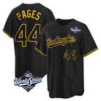 Choea LA.Dodgers #44 Andy Pages Player Black Gold World Series Limited Home Stitched Jerseys