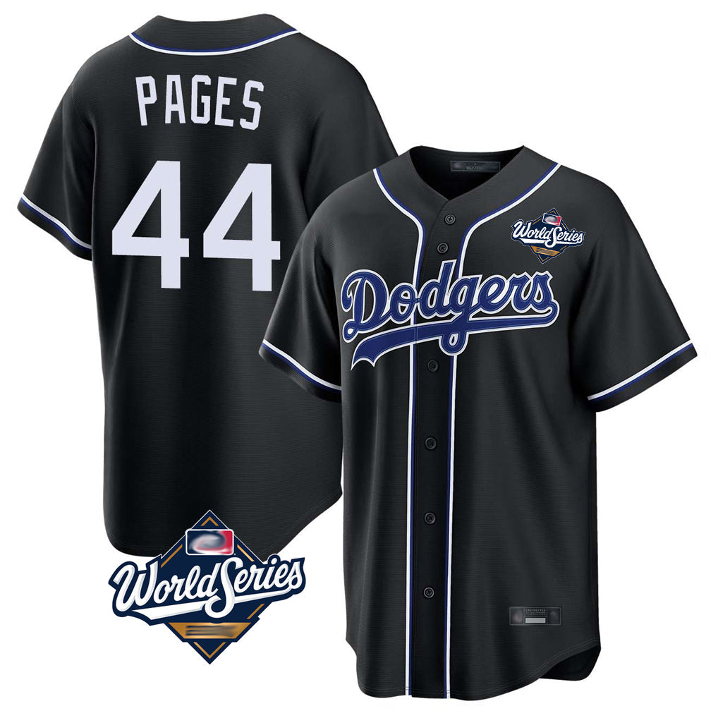 Choea LA.Dodgers #44 Andy Pages Player Black World Series Carbon Limited Home Stitched Jerseys