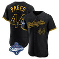 Choea LA.Dodgers #44 Andy Pages Player Black World Series Meet Snake Skin City Limited Elite Home Stitched Jerseys