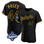 Choea LA.Dodgers #44 Andy Pages Player Black World Series Meet Snake Skin City Limited Elite Home Stitched Jerseys