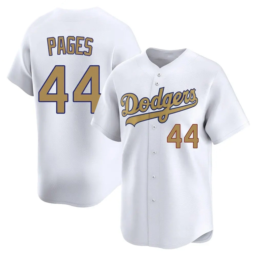 Choea LA.Dodgers #44 Andy Pages Player Gold Collection Limited Home Stitched Jerseys