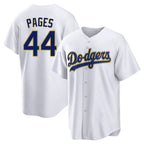 Choea LA.Dodgers #44 Andy Pages Player Gold White 2026 Collection Stadium Game Stitched Jerseys