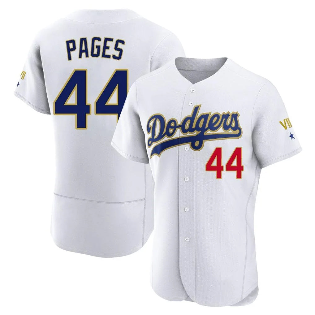 Choea LA.Dodgers #44 Andy Pages Player Gold White 2026 Collection Stadium Limited Elite Stitched Jerseys