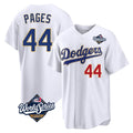 Choea LA.Dodgers #44 Andy Pages Player Gold White World Series 2026 Collection Stadium Limited Stitched Jerseys