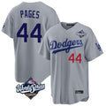 Choea LA.Dodgers #44 Andy Pages Player Gray World Series Game Home Stitched Jerseys