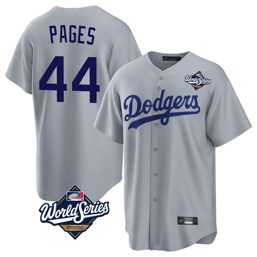 Choea LA.Dodgers #44 Andy Pages Player Gray World Series Game Stitched Jerseys